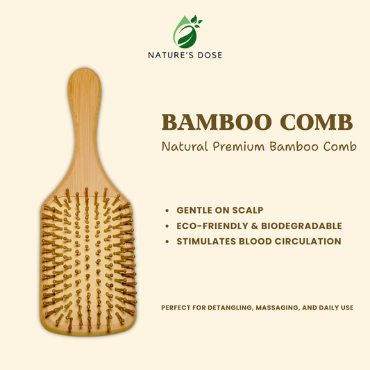 Bamboo Scalp Massage Comb – Gentle Detangling & Scalp Care