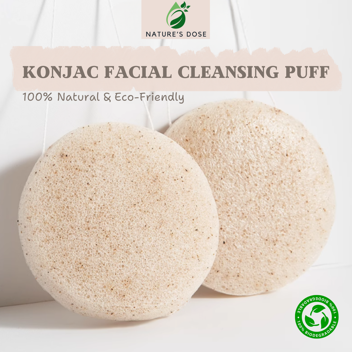 Konjac Facial Cleansing Sponge – Gentle Daily Face Cleansing