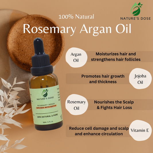 Rosemary Argan Hair Oil Serum – Nourish & Smooth Hair