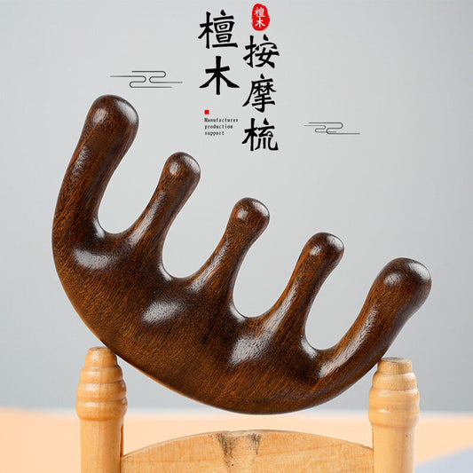 Wooden Scalp Massage Comb – Sandalwood Head Massage Tool